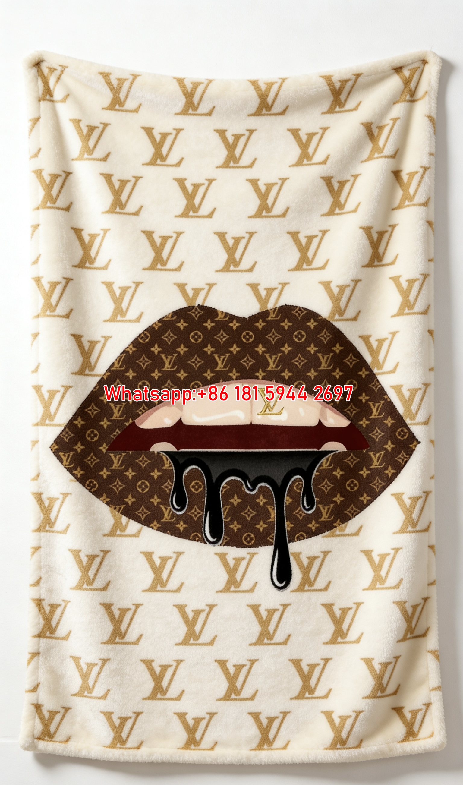 LV Drip Lips Blanket Monogram Drip Throw IMG_3615